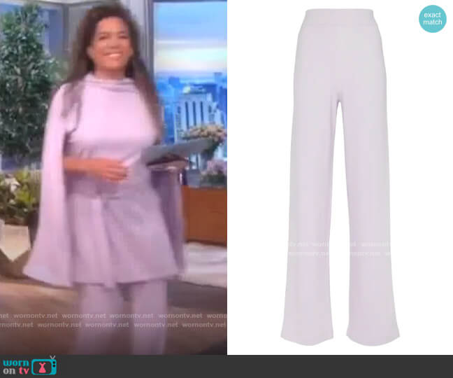 Lea stretch-jersey straight pants by Safiyaa worn by Sunny Hostin on The View