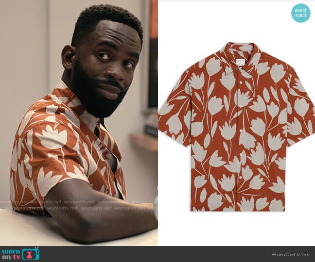 Sandro Tulip Print Shirt worn by Geoffrey (Jimmy Akingbola) on Bel-Air