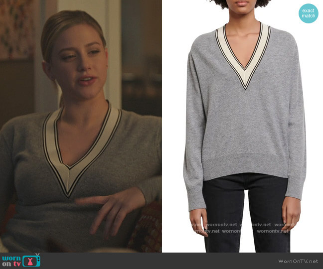 V-Neck Sweater by Sandro worn by Betty Cooper (Lili Reinhart) on Riverdale