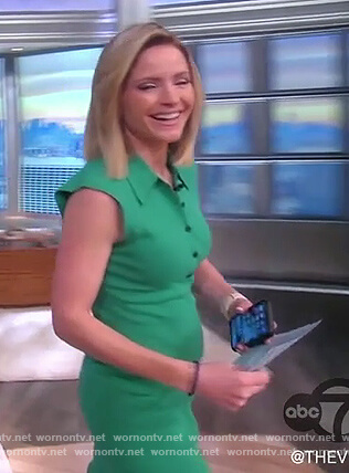 Sara’s green sleeveless polo dress on The View