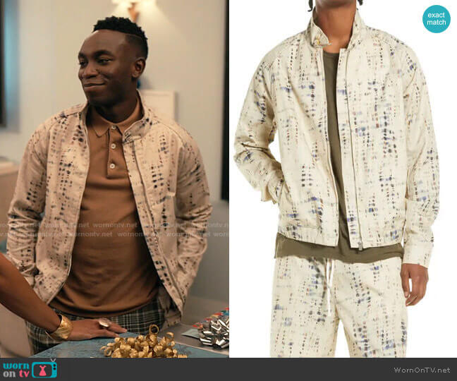 Scotch & Soda Organic Cotton Zip Jacket worn by Carlton Banks (Olly Sholotan) on Bel-Air