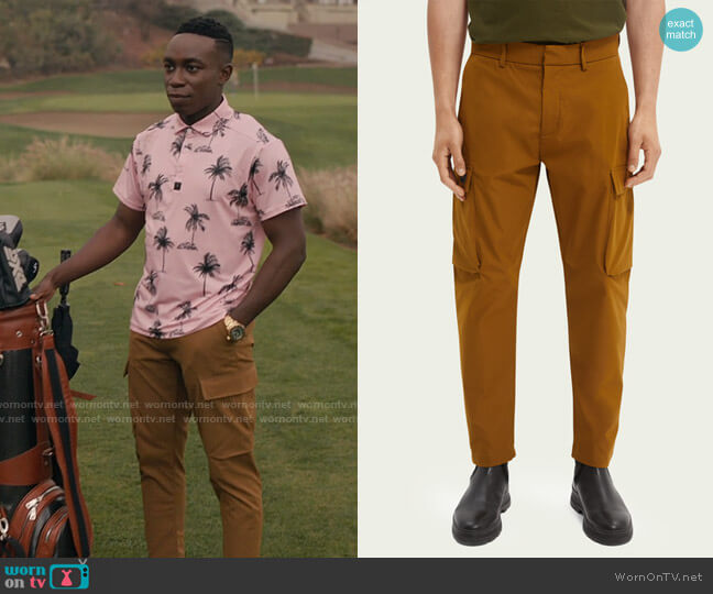 Scotch & Soda Fave Cargo-Style Trousers worn by Carlton Banks (Olly Sholotan) on Bel-Air