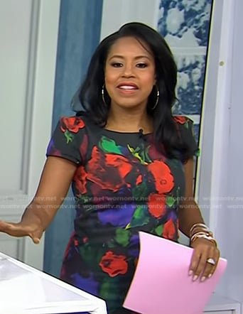 Sheinelle’s floral print cap sleeve dress on Today