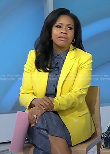 Sheinelle’s yellow blazer and blue jumpsuit on Today