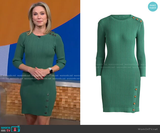 Maya Dress by Shoshanna worn by Amy Robach on Good Morning America