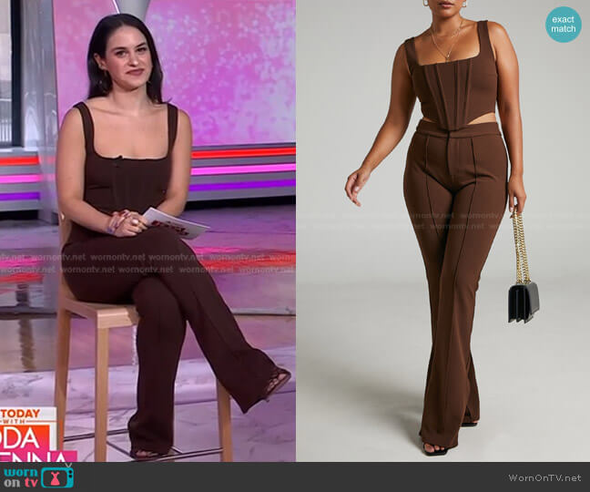 Ritta Corset Top and Pants by Showpo worn by Donna Farizan on Today