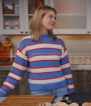 Siri Daly’s blue and white striped sweater on Today