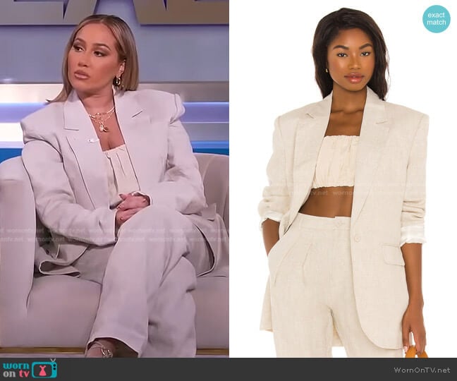 Rylan Blazer by Song of Style worn by Adrienne Houghton on The Real