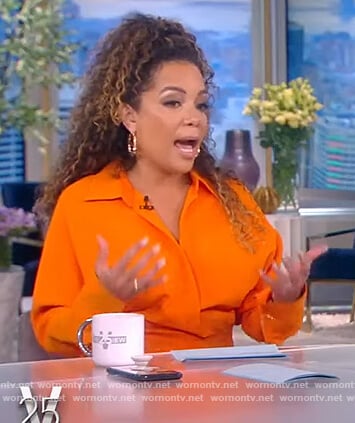 Sunny’s orange shirtdress on The View