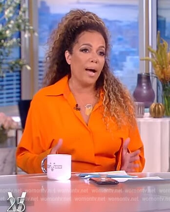 Sunny’s orange shirtdress on The View