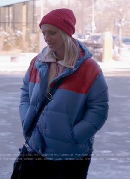 Sylvie’s blue and red puffer jacket on Chicago Fire
