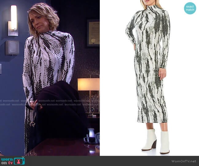 Kyliea Abstract Print Dress by Ted Baker worn by Nicole Walker (Arianne Zucker) on Days of our Lives