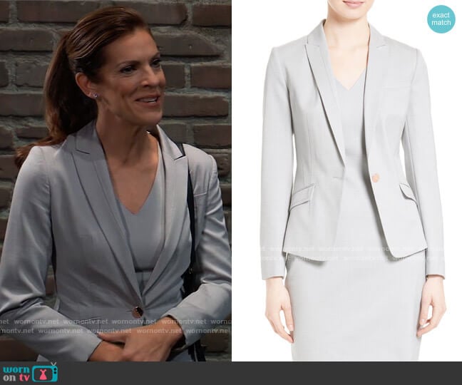 Radiia Suit Jacket by Ted Baker worn by Heather Mazur on General Hospital