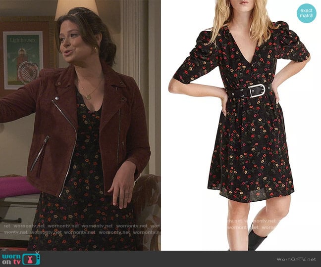 Floral Print Midi Dress by The Kooples worn by Jen (Katie Lowes) on How We Roll