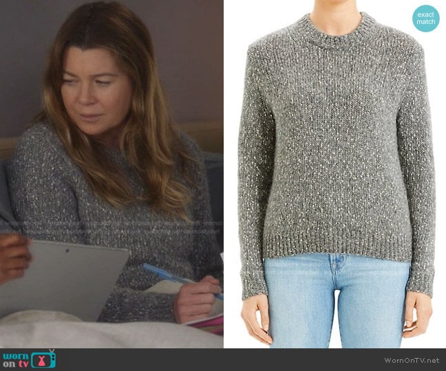 Speckled Knit Sweater by Theory worn by Meredith Grey (Ellen Pompeo) on Greys Anatomy