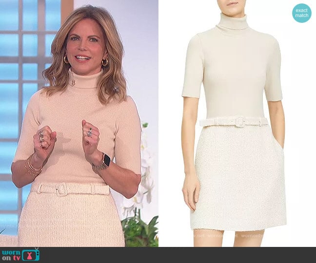 Knit Combo Dress in Tweed by Theory worn by Natalie Morales on The Talk