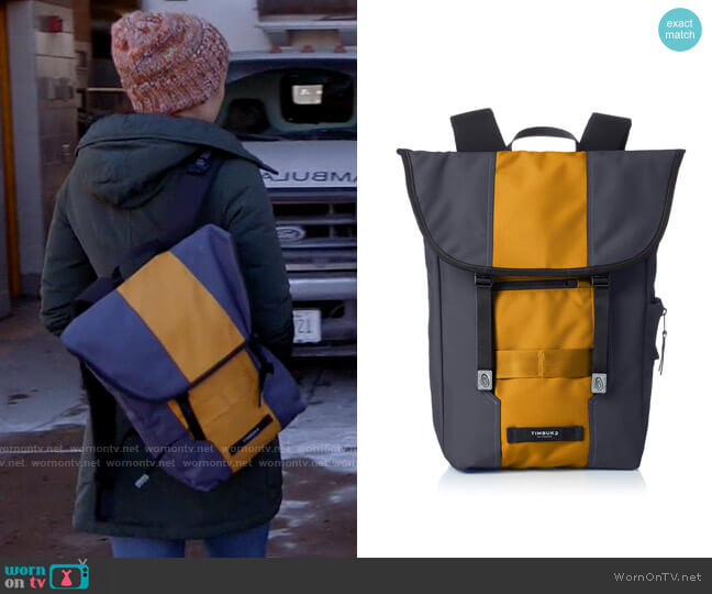 Timbuk2 Swig Backpack worn by Violet Mikami (Hanako Greensmith) on Chicago Fire