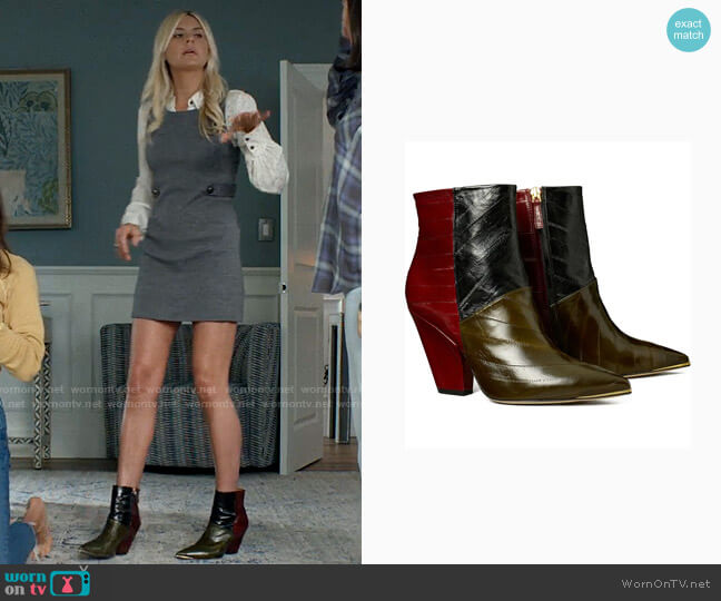 Tory Burch Lila Bootie worn by Amy (Eliza Coupe) on Pivoting