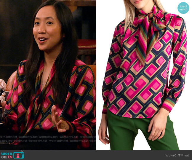 Trina Turk Demming Top worn by Ellen (Tien Tran) on How I Met Your Father