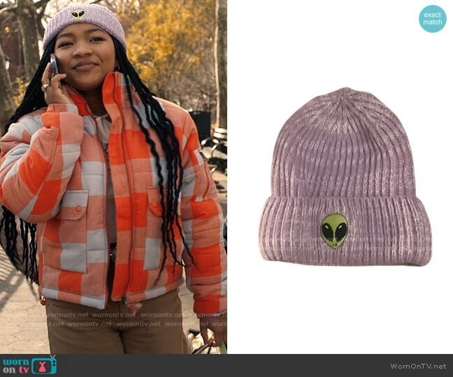 Urban Outfitters Embroidered Beanie worn by Delilah (Laya DeLeon Hayes) on The Equalizer