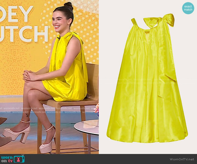 Short Washed Taffeta Dress by Valentino worn by Zoey Deutch on Today