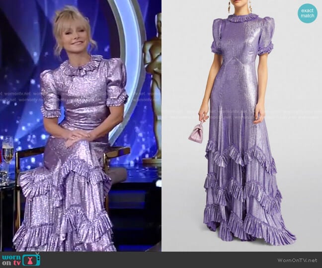 The Sky Rocket Maxi Dress by The Vampire's Wife worn by Kelly Ripa on Live with Kelly and Mark