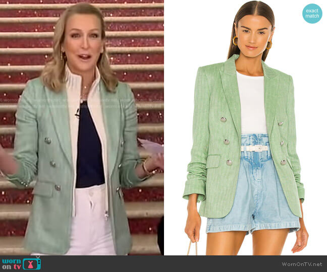 WornOnTV: Lara’s green double breasted blazer on Good Morning America ...