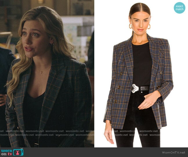 Ellette Dickey Jacket by Veronica Beard worn by Betty Cooper (Lili Reinhart) on Riverdale