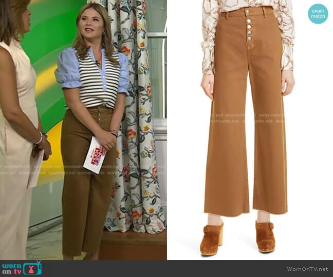 High Waist Wide Leg Pants by Veronica Beard worn by Jenna Bush Hager on Today