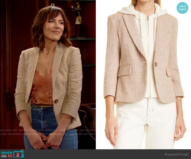 Veronica Beard Schoolboy Blazer worn by Taylor Hayes (Krista Allen) on The Bold and the Beautiful