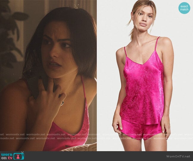 Jacquard Floral Cami by Victoria Secret worn by Veronica Lodge (Camila Mendes) on Riverdale