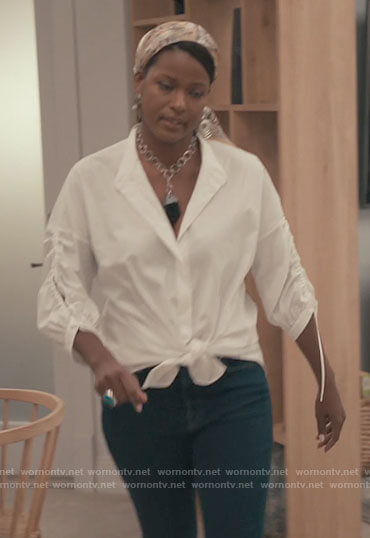 Viv's white shirt with tie sleeves on Bel-Air