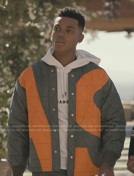 Will’s green and orange bomber jacket and Braneu hoodie on Bel-Air