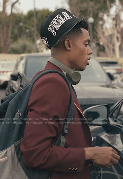 Will's Phila ball cap and green headphones on Bel-Air