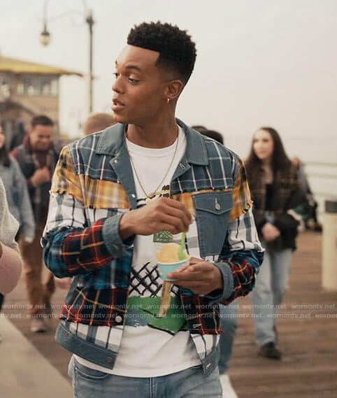 Will's patchwork plaid jacket on Bel-Air