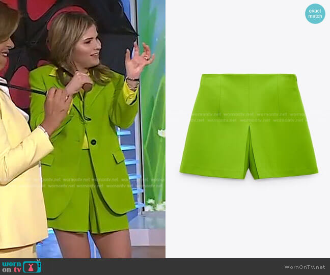 High-Waistes Skort by Zara worn by Jenna Bush Hager on Today