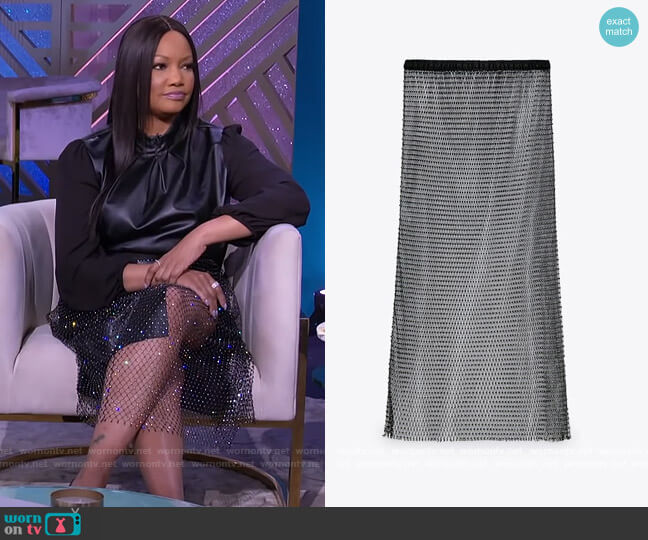 Sparkly Skirt Overlay Skirt by Zara worn by Garcelle Beauvais  on The Real
