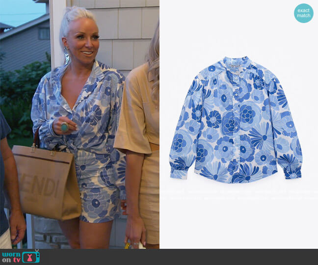 Floral Print Top by Zara worn by Margaret Josephs on The Real Housewives of New Jersey
