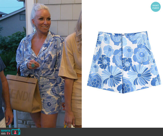 Floral Print Shorts by Zara worn by Margaret Josephs on The Real Housewives of New Jersey