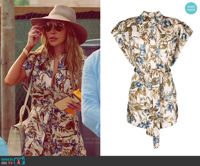 Khali floral playsuit by Zimmermann worn by Lisa Hochstein  on The Real Housewives of Miami
