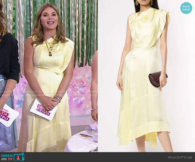 Asymmetric Twist Dress by 3.1 Phillip Lim worn by Jenna Bush Hager  on Today