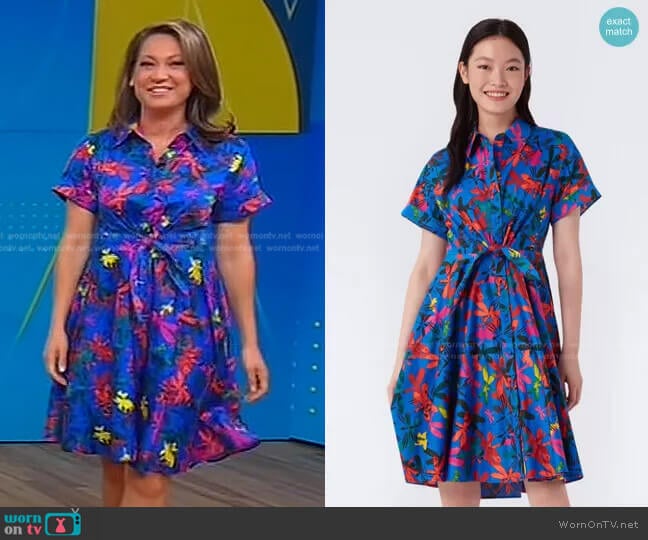 Albus Short-Sleeved Mini Dress by Diane von Furstenberg worn by Ginger Zee on Good Morning America