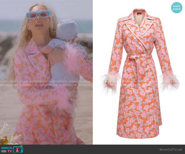 WornOnTV: Christine's gray monogram print jacket on Selling Sunset, Christine Quinn