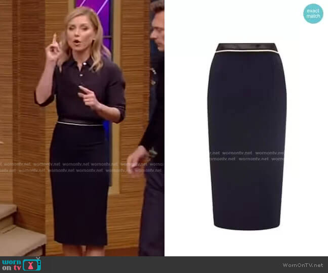 Arreton Skirt by Roland Mouret worn by Kelly Ripa  on Live with Kelly & Ryan