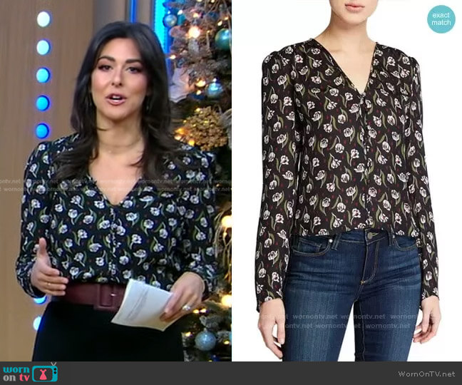 Ashville Blouse by Veronica Beard worn by Erielle Reshef on Good Morning America