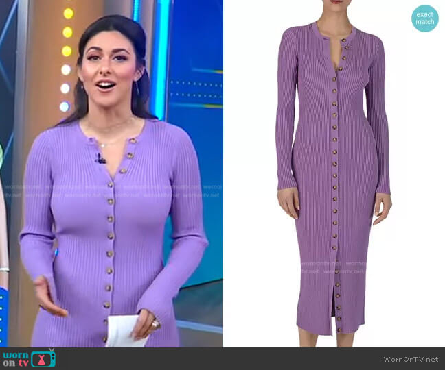 WornOnTV: Erielle’s lilac ribbed dress on Good Morning America