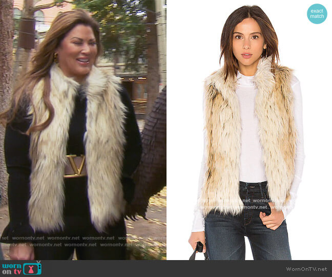 Elvan Vest by BB Dakota by Steve Madden worn by Emily Simpson on The Real Housewives of Orange County