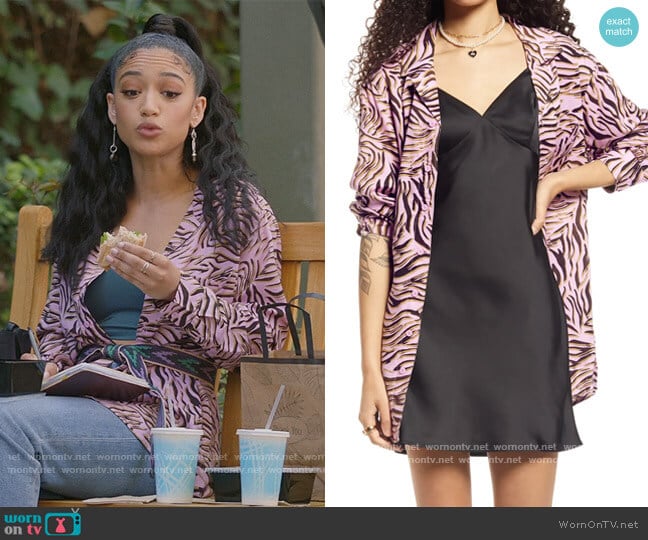 Be Proud by BP. Print Button-Up Shirt by BP worn by Olivia Baker (Samantha Logan) on All American