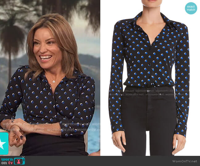Body Language Dot Print Bodysuit by Bailey 44 worn by Kit Hoover  on Access Hollywood