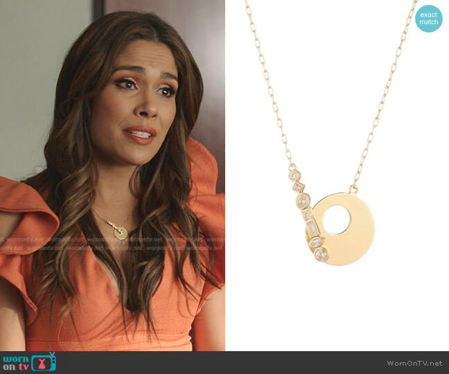 Caroline Necklace by Bonheur Jewelry  worn by Cristal Jennings (Daniella Alonso) on Dynasty